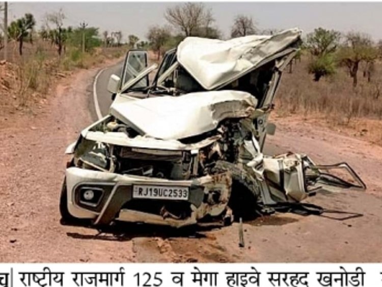 देचु में अनियंत्रित होकर पेड़ से टकराई बोलेरो कैम्पर, पति-पत्नी घायल